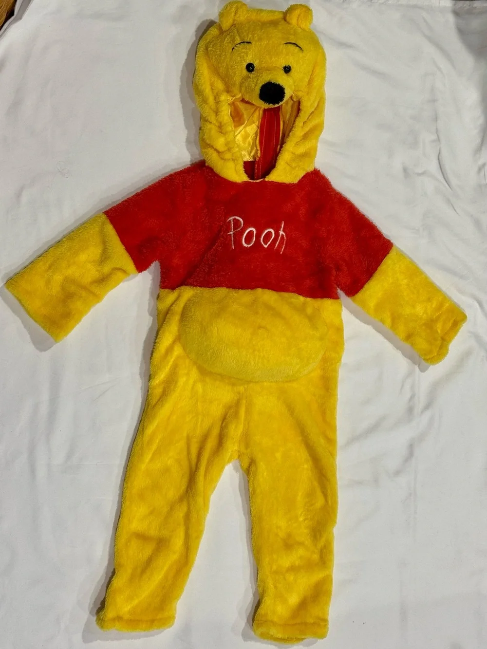 Disney Winnie the Pooh Toddler Plush Hooded Costume Onesie Romper 2T